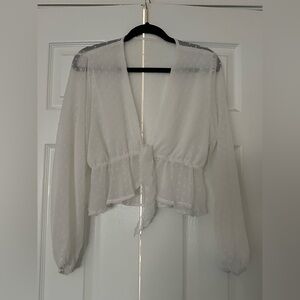 White Sheer Women's Top